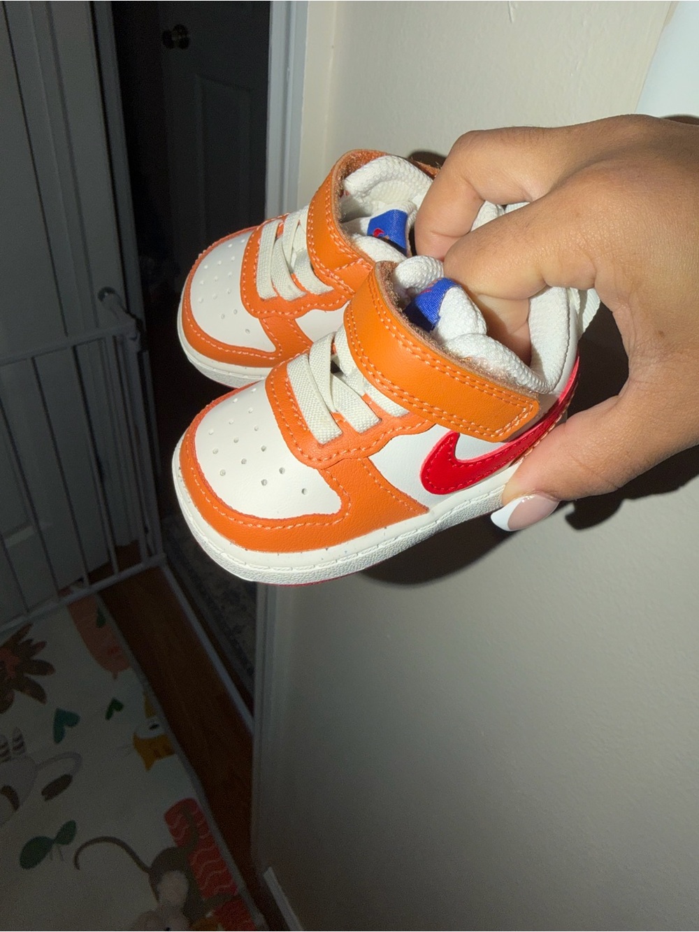 Nike Orange, White & Red Toddler Sneakers